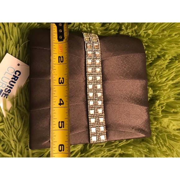 Rhinestone Satin Evening Bag - Picture 6 of 6